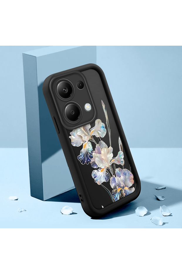 Redmi Note 14S Compatible, High Quality Flower Pattern Silicone Phone Case