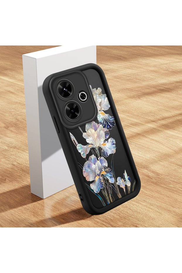Poco M6 4g Compatible, High Quality Flower Pattern Silicone Phone Case