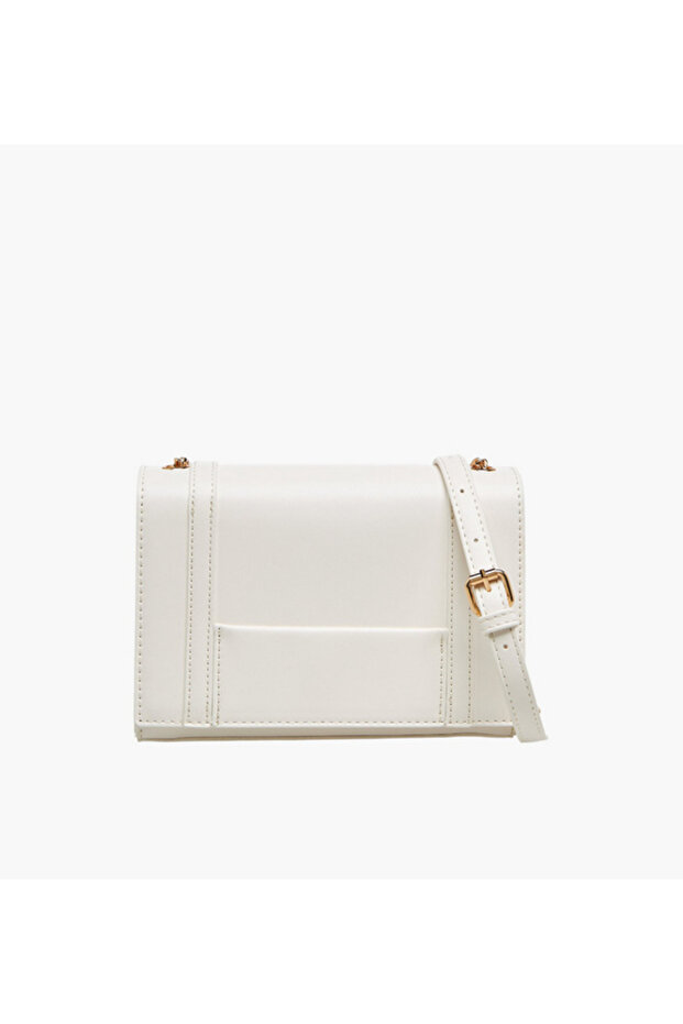 حقيبة كروس صلبة مع حزام سلسلة - 1