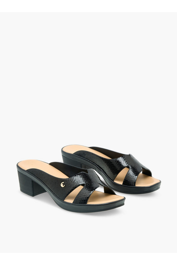 Women Cross Strap Block Heel Sandals