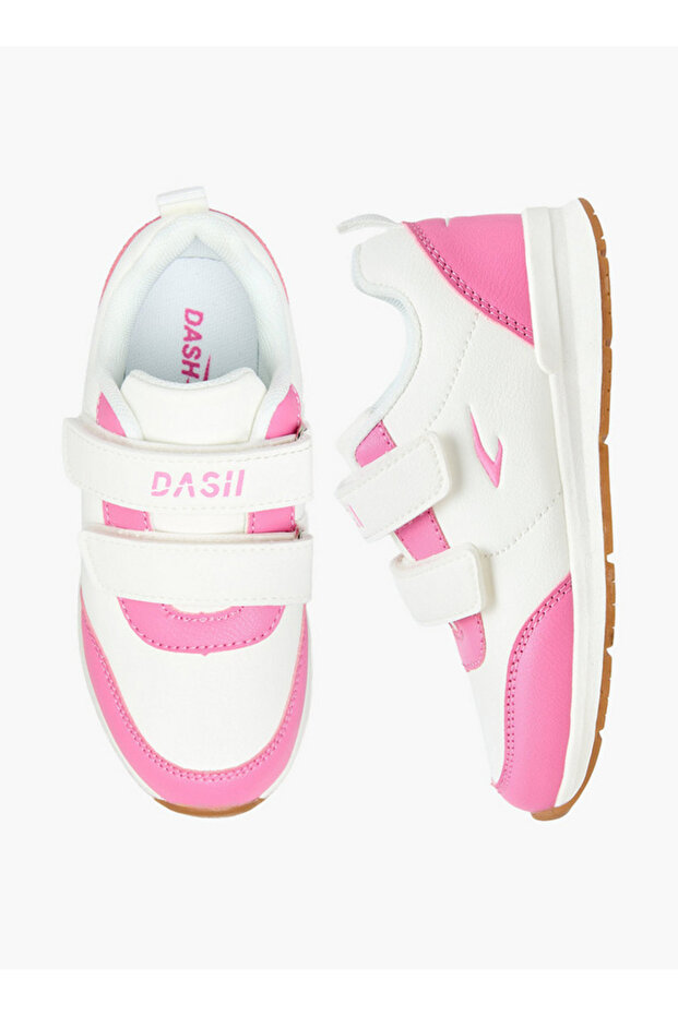 Girls Hook and Loop Ankle Sneakers