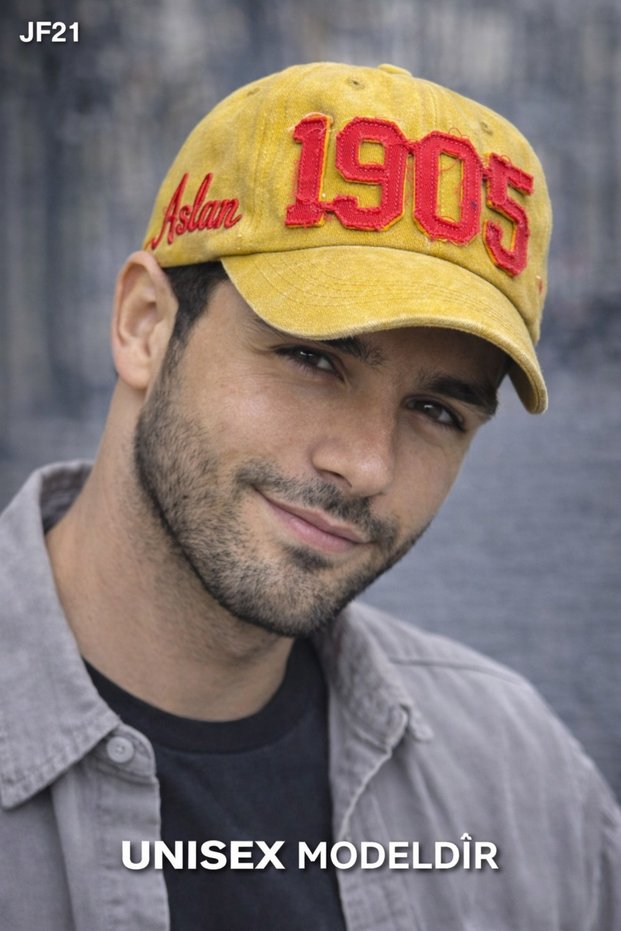 Unisex 1905 Lion Embroidered Yellow Baseball Cap - 100% Cotton Gabardine