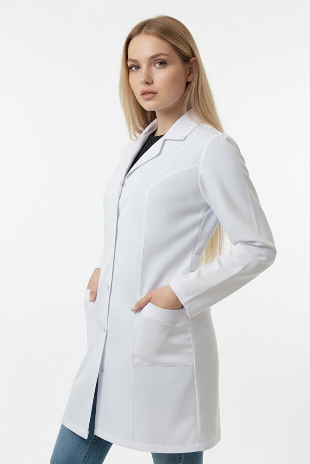 White Alpaca Apron Doctor Nurse Teacher Apron