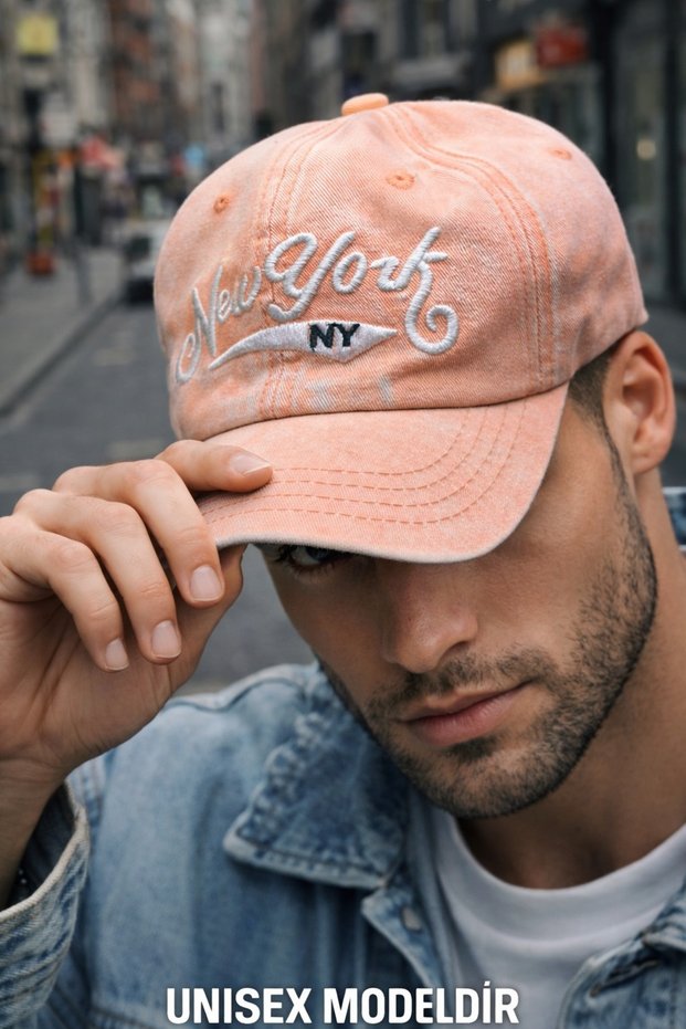 Unisex New York Embroidered Vintage Cotton Gabardine Baseball Cap Hat