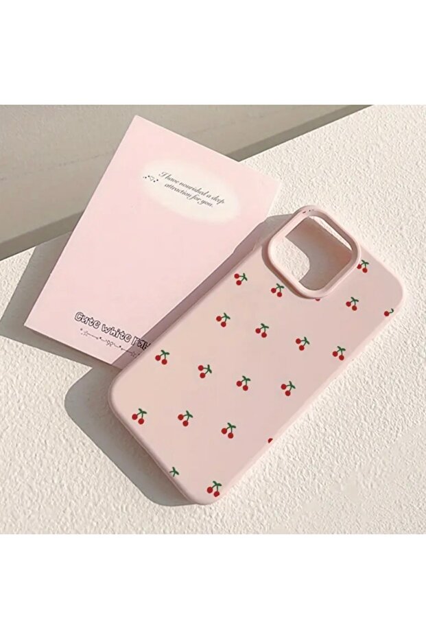 iPhone 16 Pro Cherry Pattern Pink Case - 2