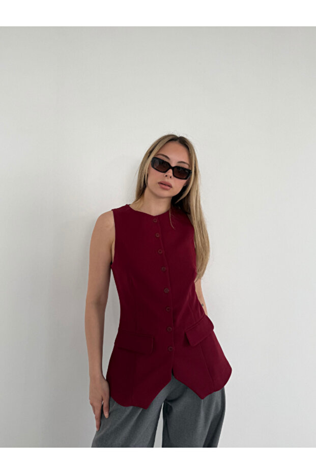ÖNÜ DÜĞMELİ FİT YELEK - 4