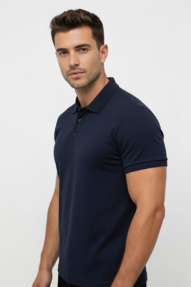 Short-Sleeved Polo Collar Tshirt