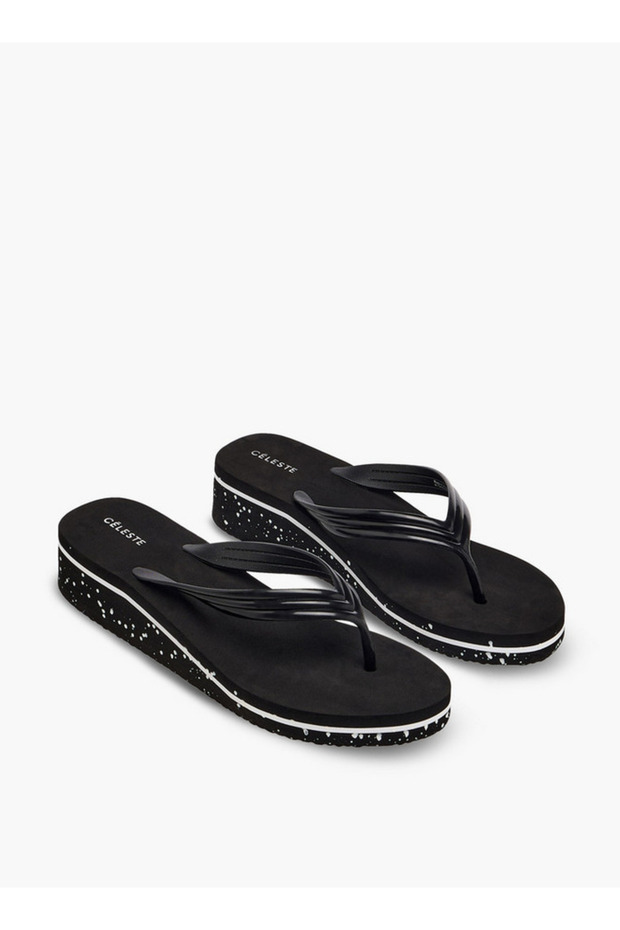 Women Printed Wedge Heel Flip Flops