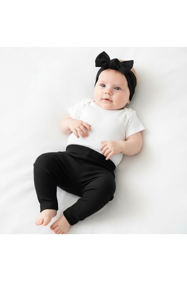 Corded Fabric Stretch Fabric Baby Girl Leggings St09677