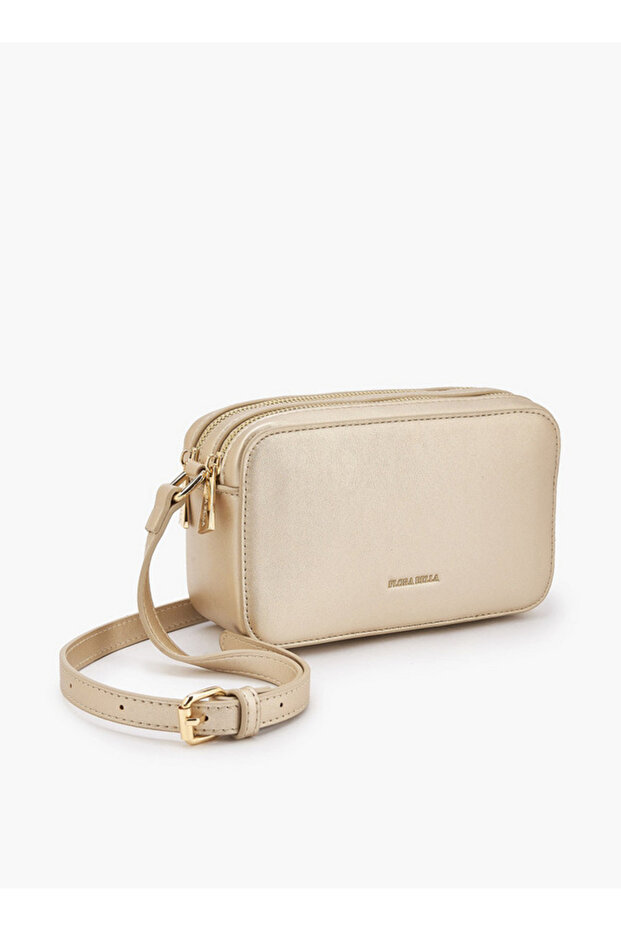 Solid Crossbody Bag with Adjustable Strap - 3