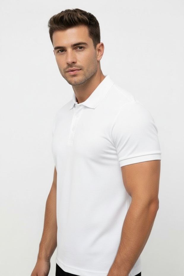 Short-Sleeved Polo Collar Tshirt