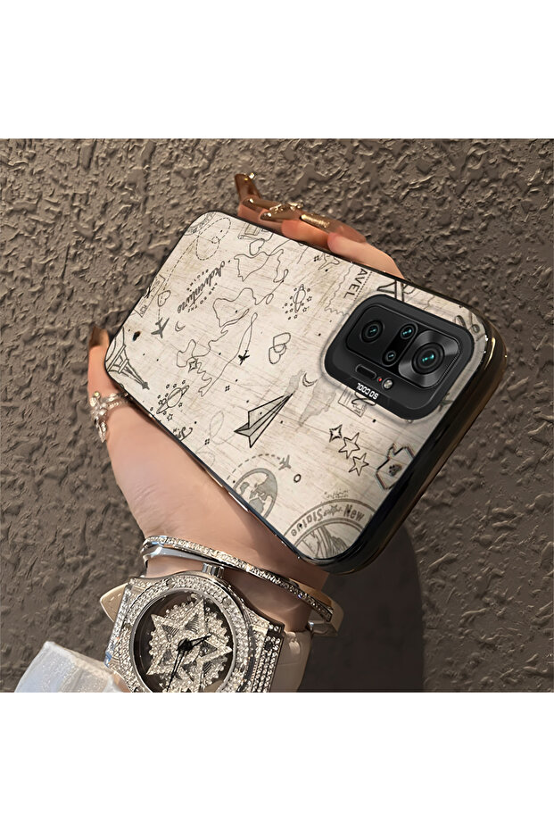 حافظة صلبة رفيعة بنمط فضائي مع حماية للكاميرا متوافقة مع هاتف Redmi Note 10 Pro - 3