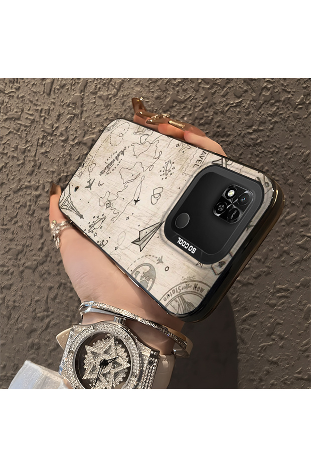 حافظة صلبة رفيعة بنمط فضائي مع حماية للكاميرا متوافقة مع هاتف Redmi 9C - 3