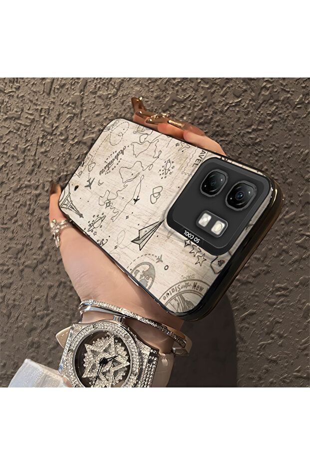 حافظة صلبة رفيعة مع حماية للكاميرا بنمط فضائي متوافقة مع هاتف Infinix Smart 9 - 3