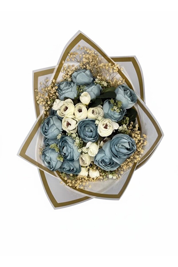 Yapay Mavi Çiçek Buketi - 2