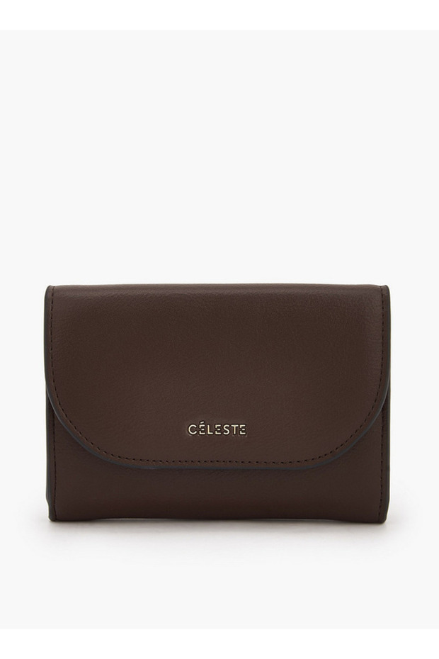 Solid Wallet with Button Closure - 1