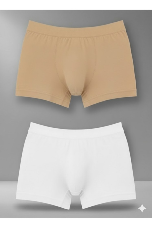 Women's Seamless Boxer 2-Pack White Skin