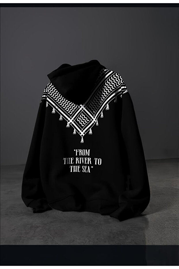 1St Quality Patterned Premium Hooded Sweatshirt