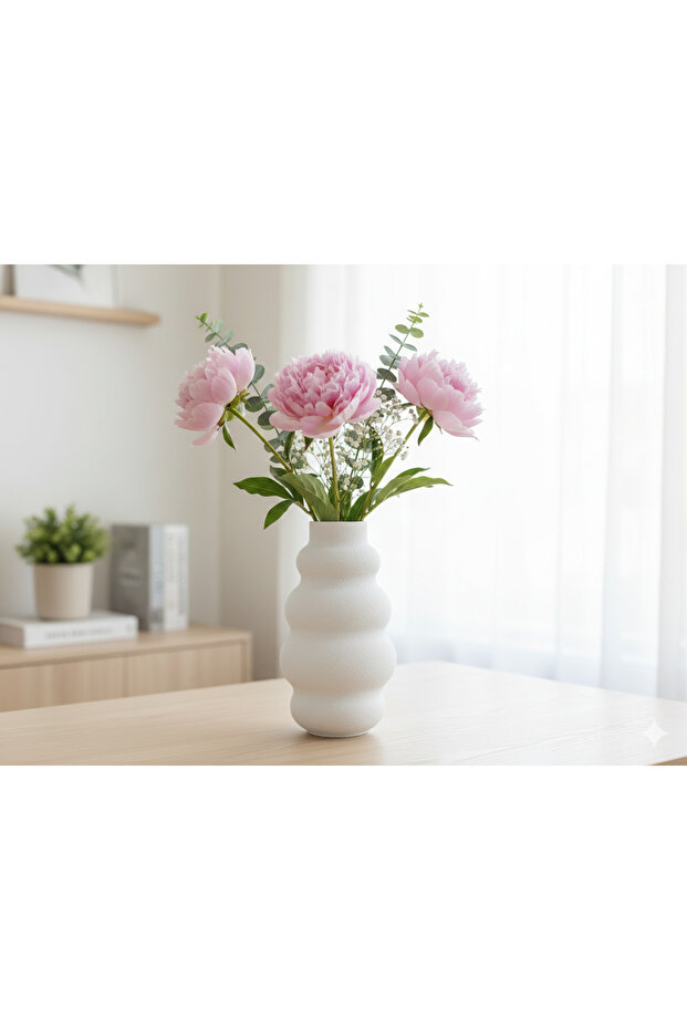 Plastic Decorative Flower Vase 18cm High