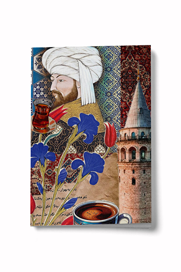 سلسلة كولاج 46 دفتر ملاحظات صغير مسطر بحجم A6 من سلسلة حلم الفاتح