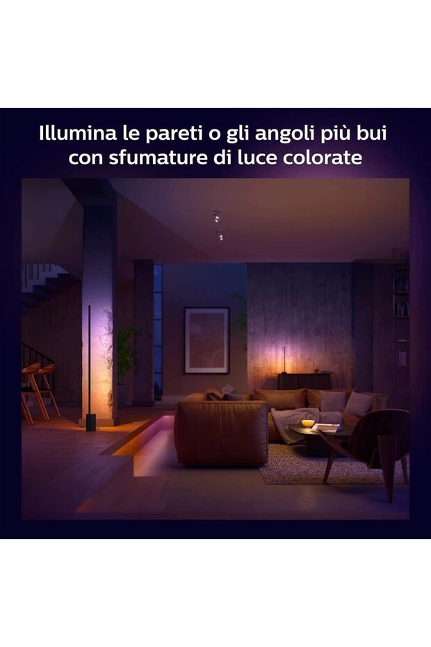 Hue Gradient Signe Akıllı Led Zemin Işığı, Lambader, Siyah - 3