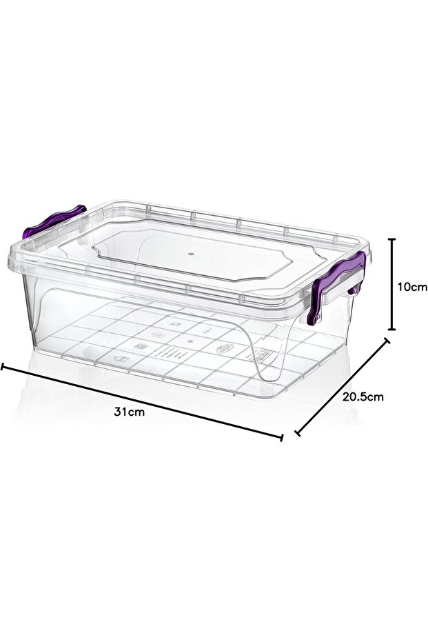 علبة بلاستيكية مستطيلة متعددة الاستخدامات من قطعة واحدة من لايف، سعة 3.8 لتر - 2