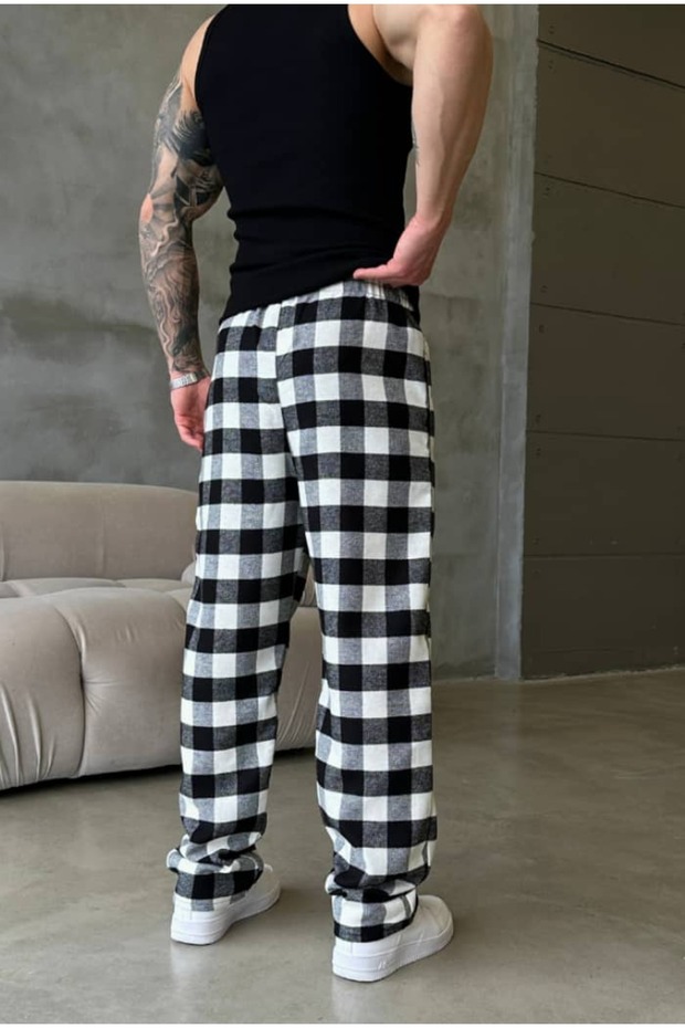 Premium Plaid Pattern Pajamas - 7