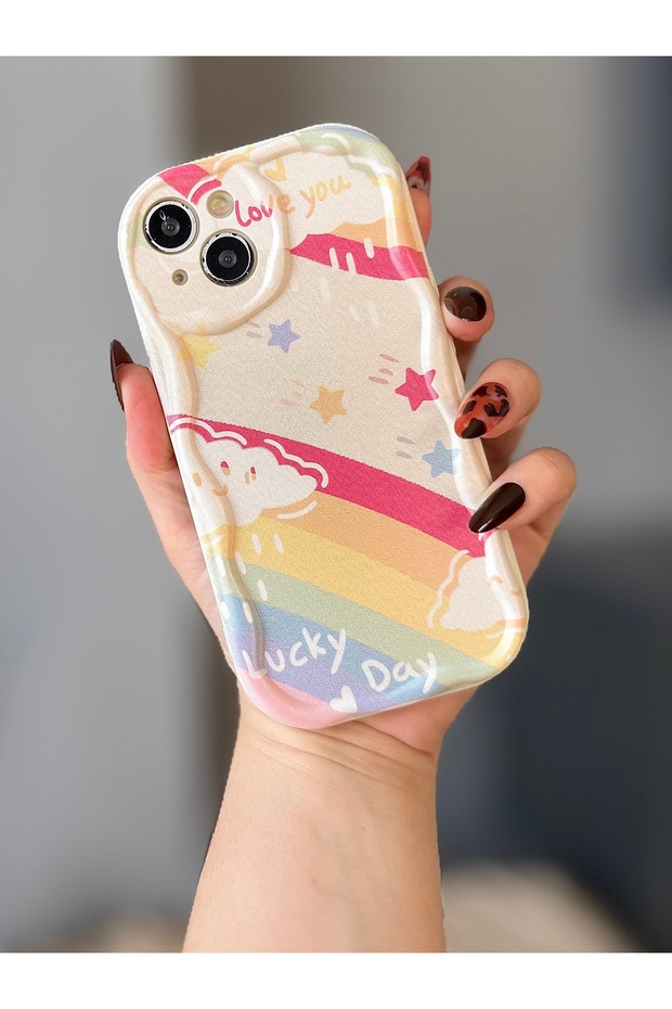 iPhone 13 Lucky Patterned Colorful Shockproof Case
