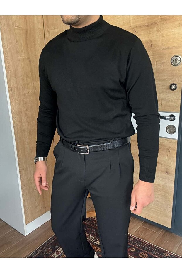 سترة ذات ياقة عالية بقصة عادية - 4