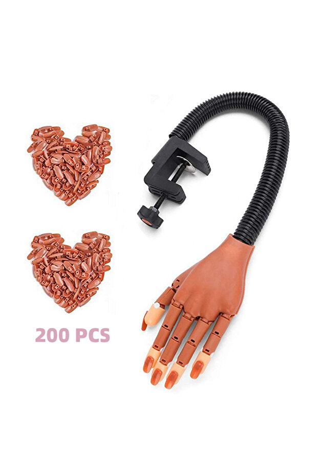 Hand Set 2 Practice Hand For Acrylic Nails Adjustable Flexible Nail Practice Hands Training Movable