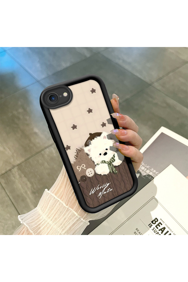 Silicone Phone Case with Cute Cat Pattern, Compatible with iPhone 7/8/Se 2020 2022.