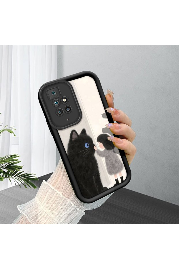 Redmi 10 2022 Compatible, Cute Cat Patterned Silicone Phone Case.