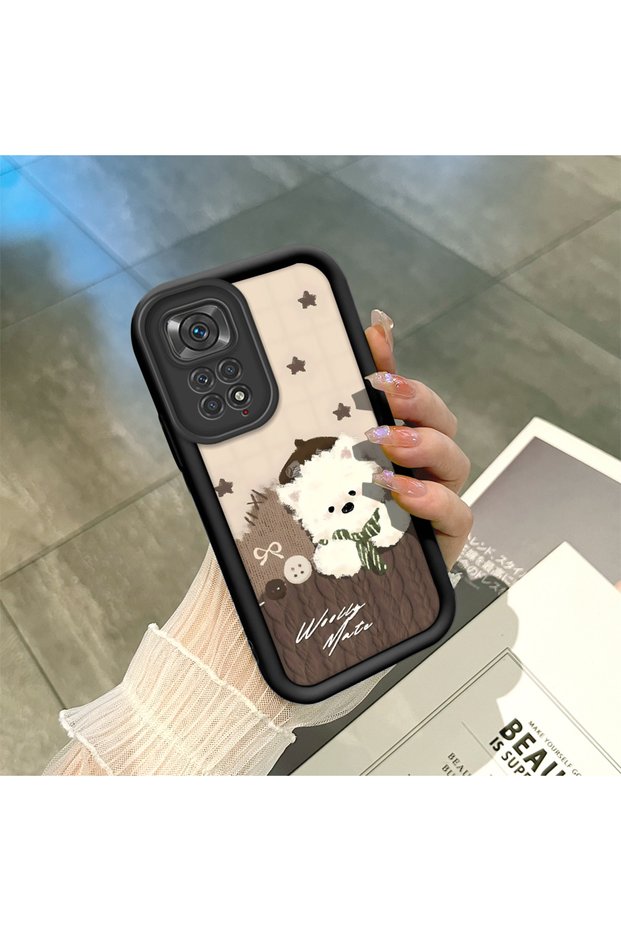 Redmi Note 11 Compatible, Cute Cat Patterned Silicone Phone Case.