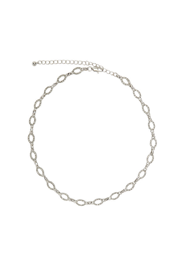 Silver Taşlı Kadın Kolye - 1