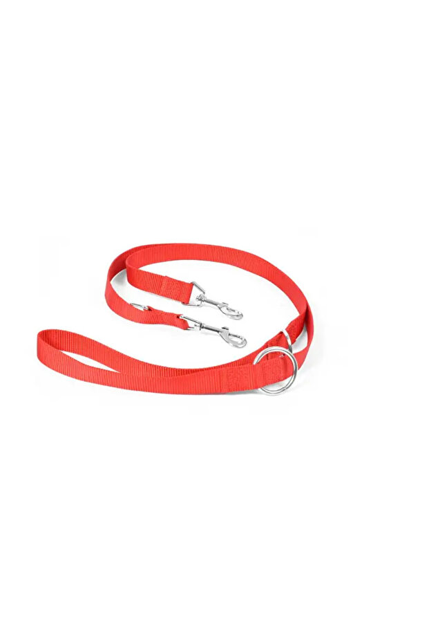 Duvo Nylon Lead Adjustable 200cm/25mm[Color - Red]