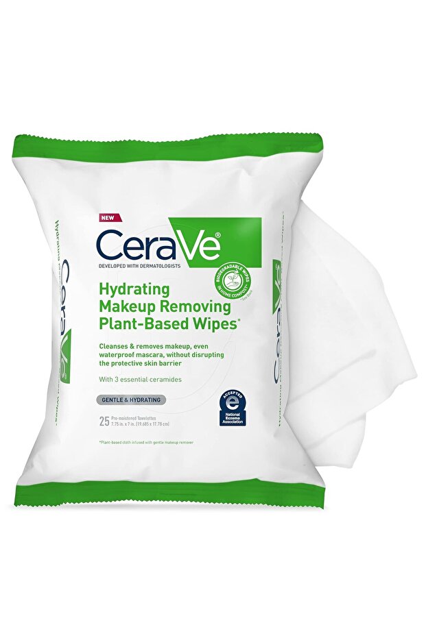 Makeup Remover Wipes, Plant Based Face Wipes, Biodegradable, 25ct