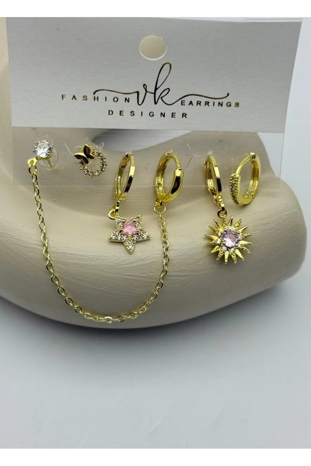 Vip 6-Piece Gold Earrings - 25-Vip175