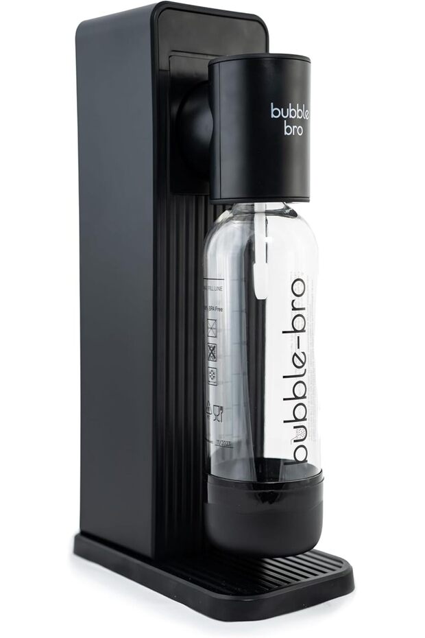 bubblebro Origin Sparkling Water Maker - 1L BPA-Free Bottle (Black)