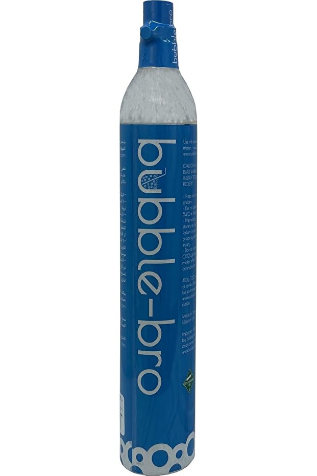bubblebro 60L CO2 Cylinder 410g Food-Grade CO2 - Compatible with Drinkmate & Standard EU/US Soda Mak