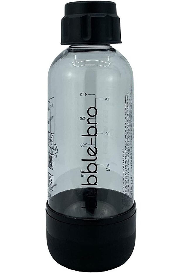 bubblebro 500ML BPA-Free Bottle - for use with bubblebro Origin Sparkling Water Maker (Black)