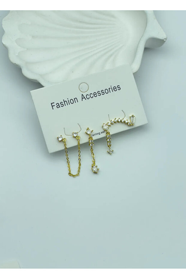 Vip gold 6-piece earring set - 25-vip116