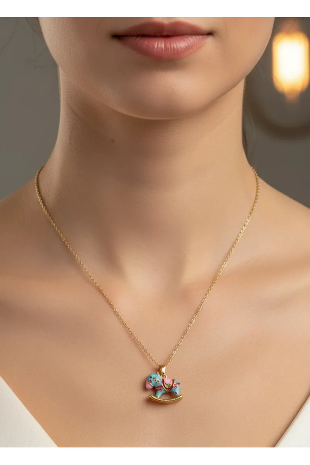 Steel gold plated pendant - 25-ctr321