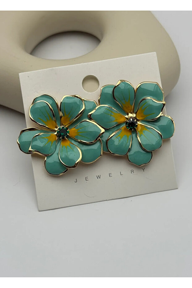 Vip Turquoise Flower Earrings - 25-Vip293