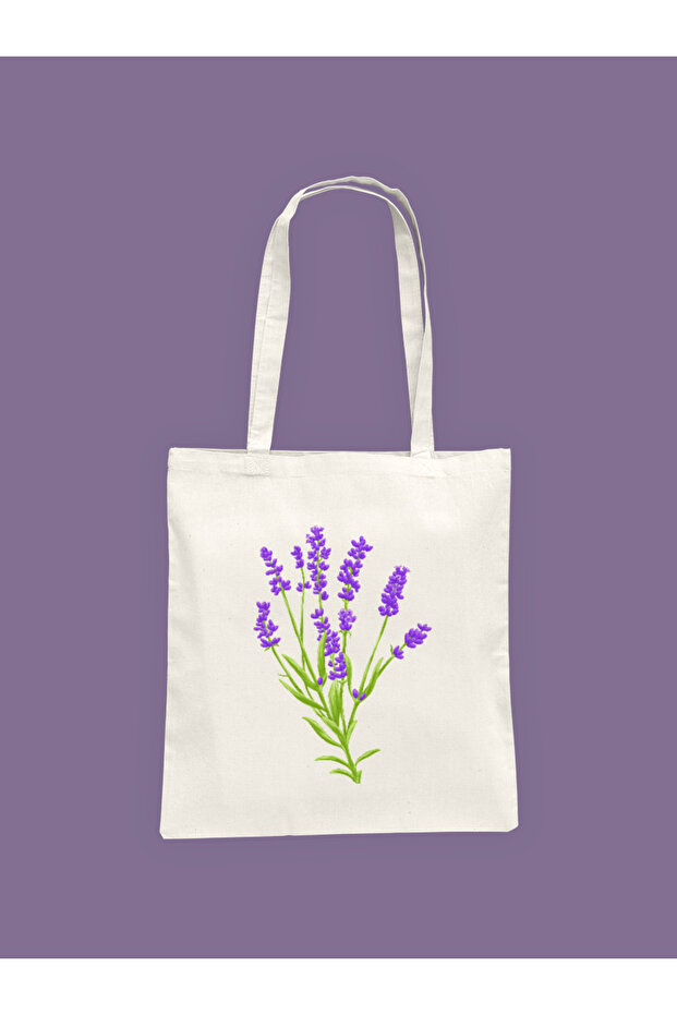 Lavender Garden Printed Cloth Bag