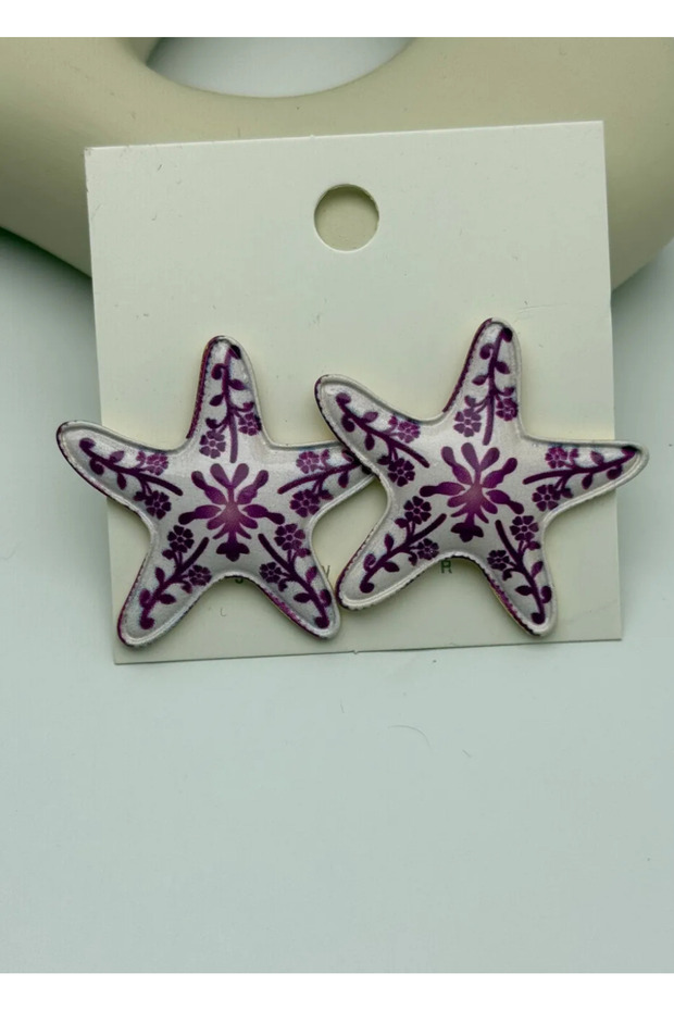 Vip Starfish Purple Earrings - 25-Vip290