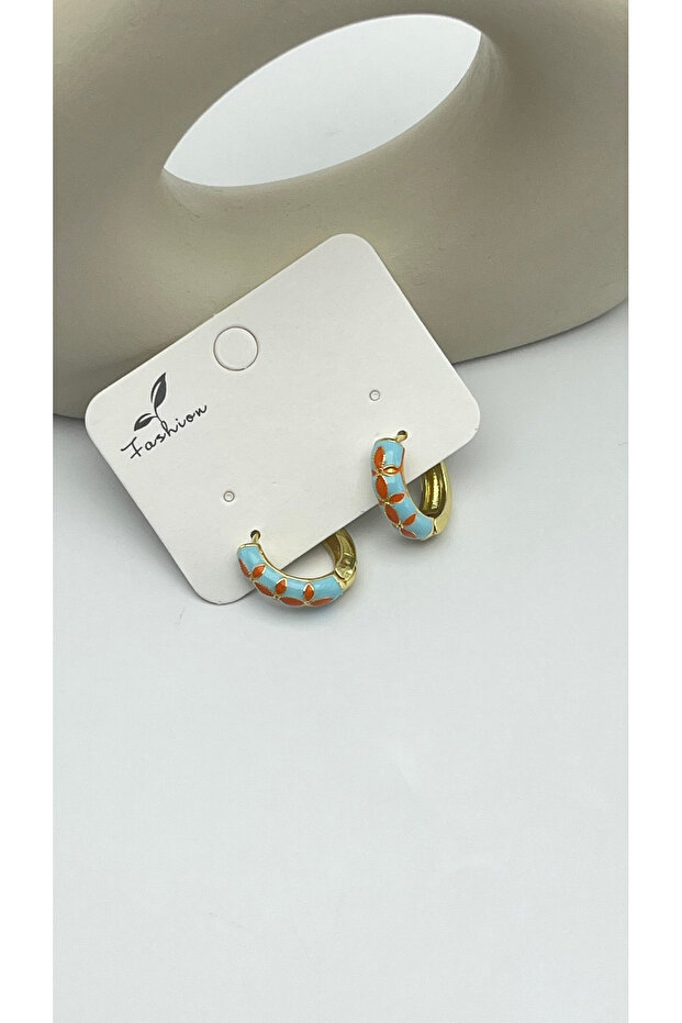 Vip gold enamel earrings - 25-vip236
