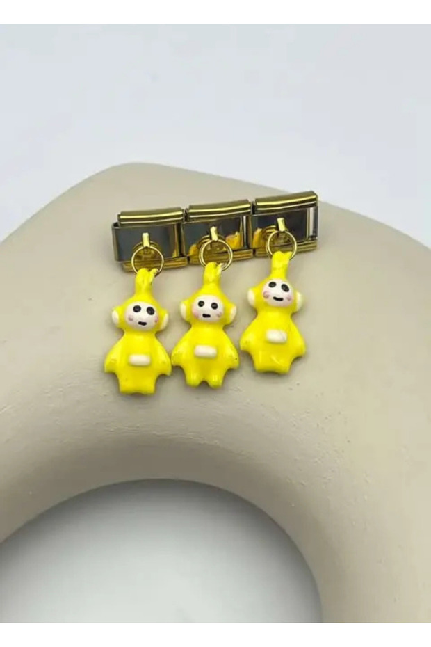 Steel gold yellow teletabi nomi charm - 25crm51