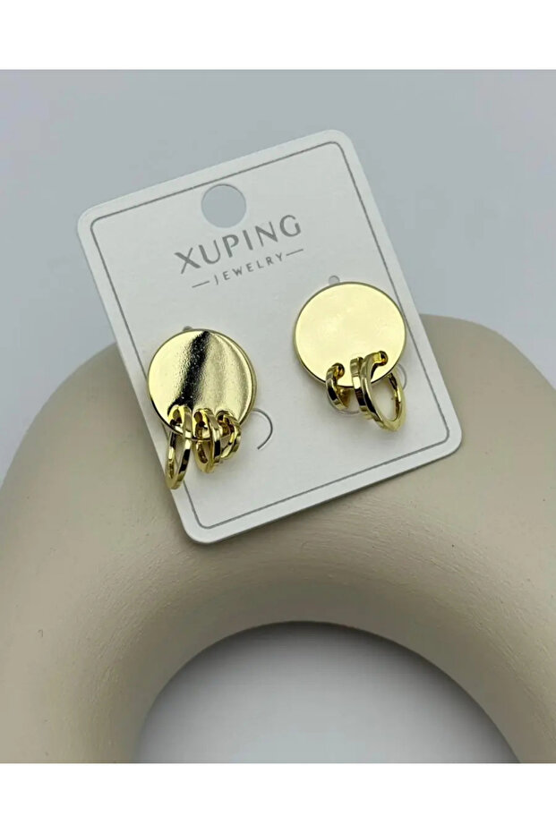 Xuping gold triple hoop earrings - 25-xpkp14