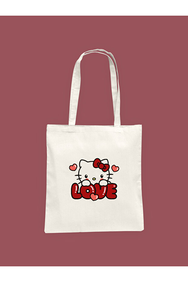 Hello Kitty Love Printed Cloth Bag