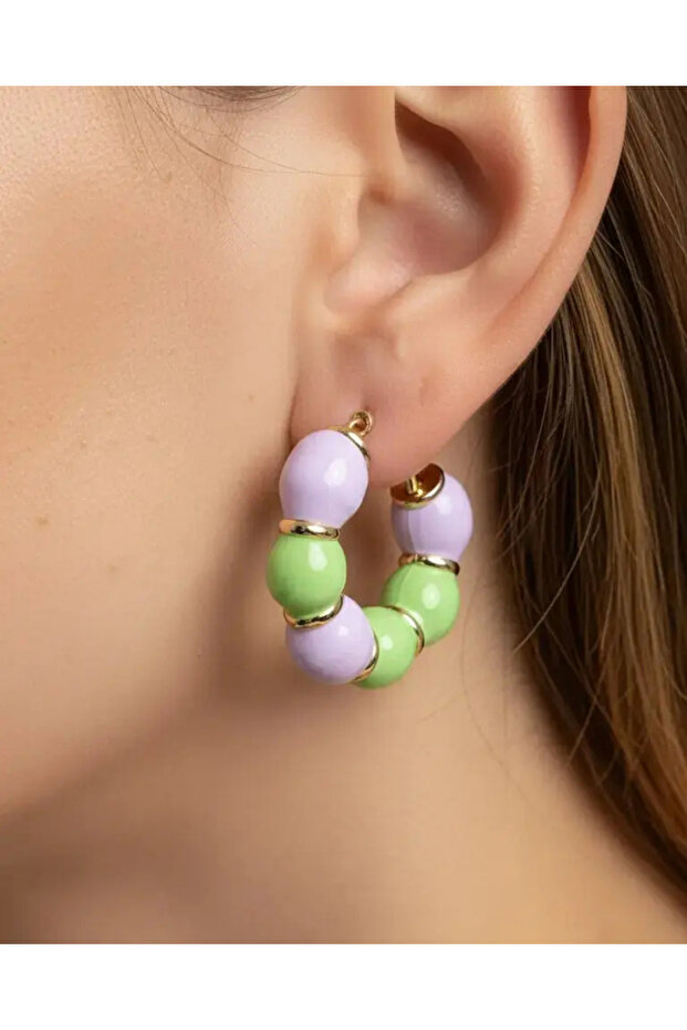 Xuping Gold Colorful Hoop Earrings - 25-Xpkp344